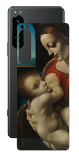 Sony Xperia 5 IV用 背面 保護 フィルム 名画 プリント ダ・ヴィンチ リッタの聖母( レオナルド・ダ・ヴィンチ Leonardo da Vinci )
