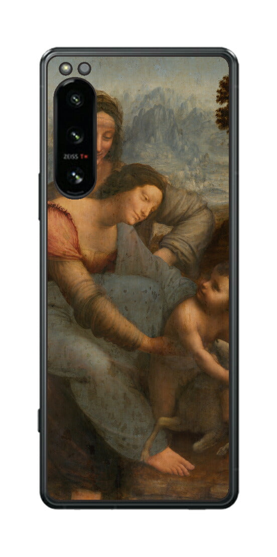 Sony Xperia 5 IV用 背面 保護 フィルム 名画 プリント ダ・ヴィンチ 聖アンナと聖母子（ レオナルド・ダ・ヴィンチ Leonardo da Vinci ）