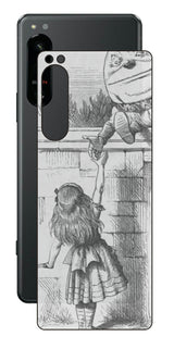 Sony Xperia 5 IV用 背面 保護 フィルム 名画プリント ジョン・テニエル ( John Tenniel ) ハンプティ・ダンプティ