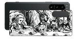 Sony Xperia 5 IV用 背面 保護 フィルム 名画プリント ジョン・テニエル ( John Tenniel ) 帽子屋と三月ウサギとのお茶会の場面