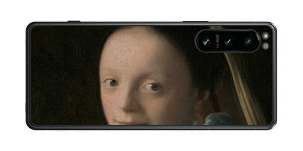 Sony Xperia 5 IV用 背面 保護 フィルム 名画 プリント フェルメール 少女 （ ヨハネス・フェルメール Johannes Vermeer ）