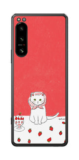 Sony Xperia 5 IV用 【コラボ プリント Design by よこお さとみ 001 】 背面 保護 フィルム 日本製