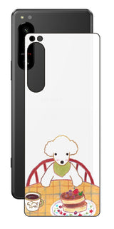 Sony Xperia 5 IV用 【コラボ プリント Design by よこお さとみ 005 】 背面 保護 フィルム 日本製
