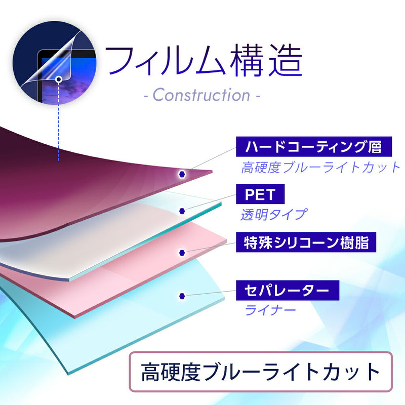 [2枚セット] ClearView iPad Pro 11 M4 2024年モデル 11インチ用 [高硬度9H ブルーライトカット] 液晶 保護 フィルム 傷に強い 高硬度 9H ブルーライトカット 率 30％以上！ 気泡レス 日本製