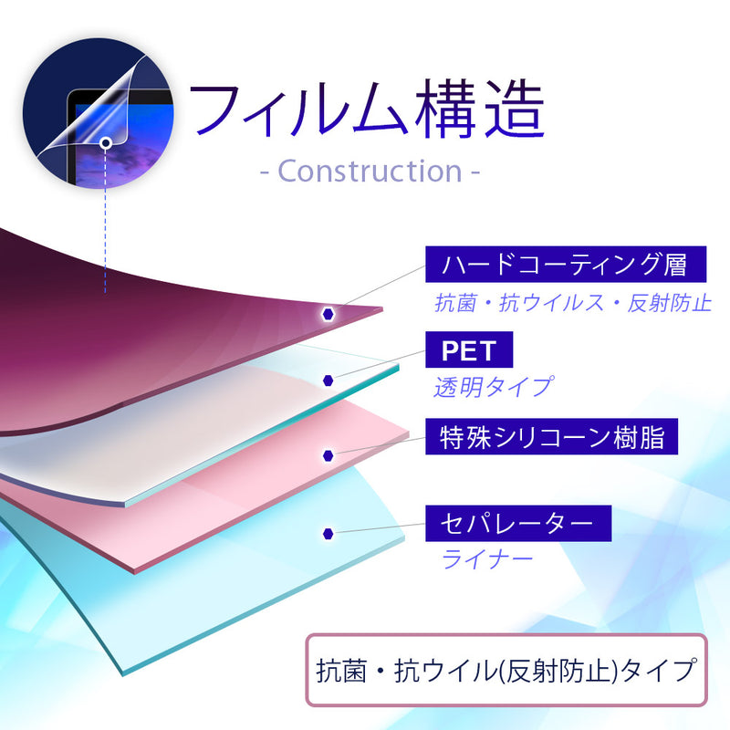 ClearView iPhone 16用 [抗菌 抗ウイルス 反射防止] 液晶 保護 フィルム 気泡レス 日本製