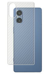ClearView Sony Xperia 5 V 用 [ カーボン調 クリア ] 背面 保護フィルム 気泡レス 日本製