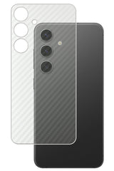 ClearView サムスン Galaxy S24 用 [ カーボン調 クリア ] 背面 保護フィルム 気泡レス 日本製