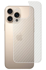 ClearView Apple iPhone 16 Pro Max 用 [ カーボン調 クリア ] 背面 保護フィルム 気泡レス 日本製