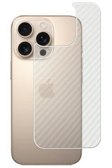 ClearView Apple iPhone 16 Pro 用 [ カーボン調 クリア ] 背面 保護フィルム 気泡レス 日本製