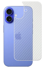 ClearView Apple iPhone 16 用 [ カーボン調 クリア ] 背面 保護フィルム 気泡レス 日本製