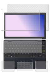 【カスタマイズフィルム 画面１点から選べる　5点セット(画面+天板+パームレスト+タッチパッド+キーボードカバー)] ClearView ASUS Vivobook Go E210KA 2024年モデル 11.6インチ用 保護フィルム 日本製