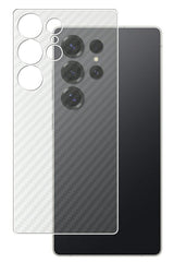 ClearView サムスン Galaxy S25 Ultra 用 [ カーボン調 クリア ] 背面 保護フィルム 気泡レス 日本製