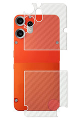 ClearView CMF Phone 2 Pro オレンジ 用 [ カーボン調 クリア ] 背面 保護フィルム 気泡レス 日本製