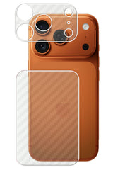 ClearView Apple iPhone 17 Pro 用 [ カーボン調 クリア ] 背面 保護フィルム 気泡レス 日本製
