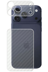 ClearView Apple iPhone 17 Pro Max 用 [ カーボン調 クリア ] 背面 保護フィルム 気泡レス 日本製
