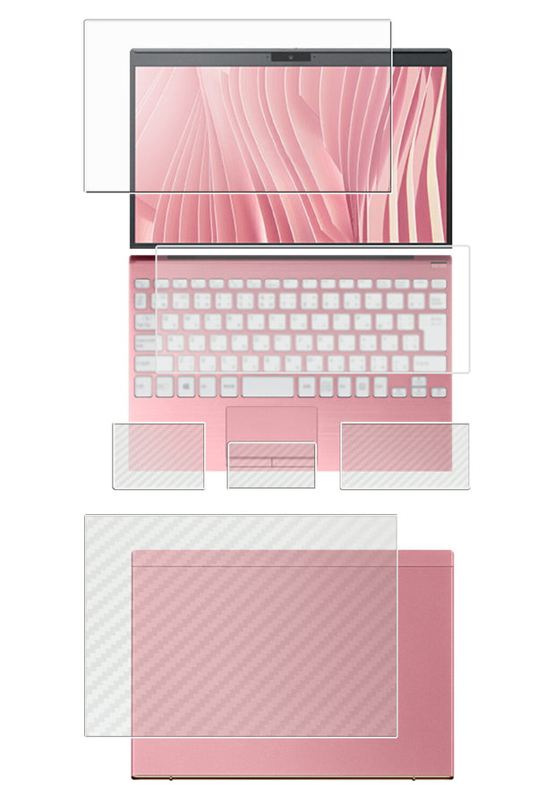 【カスタマイズフィルム 画面１点から選べる　5点セット(画面+天板+パームレスト+タッチパッド+キーボードカバー)] ClearView VAIO SX12 VJS127 / Pro PJ VJPJ25 2025年9月モデル 12インチ用 保護フィルム 日本製