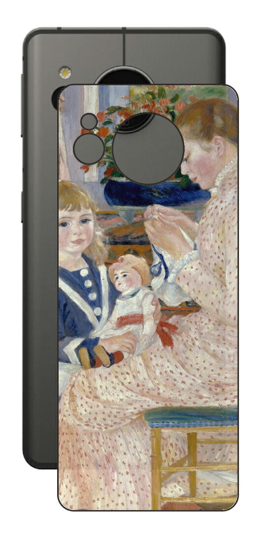 AQUOS sense7用 背面 保護 フィルム 名画 プリント ルノワール ヴァルジュモンの午後（ ピエール＝オーギュスト・ルノワール Pierre-Auguste Renoir ）
