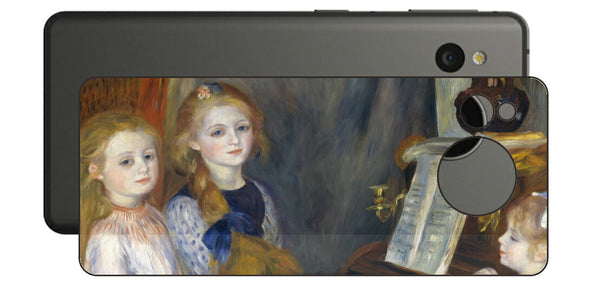 AQUOS sense7用 背面 保護 フィルム 名画 プリント ルノワール カチュール・メンデスの娘たち（ ピエール＝オーギュスト・ルノワール Pierre-Auguste Renoir ）