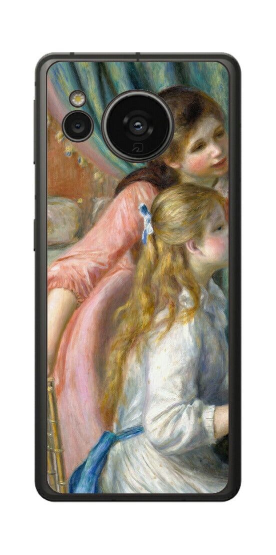 AQUOS sense7用 背面 保護 フィルム 名画 プリント ルノワール ピアノを弾く二人の少女（ ピエール＝オーギュスト・ルノワール Pierre-Auguste Renoir ）