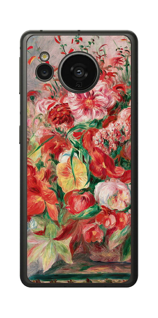 AQUOS sense7用 背面 保護 フィルム 名画 プリント ルノワール 花々のバスケット（ ピエール＝オーギュスト・ルノワール Pierre-Auguste Renoir ）