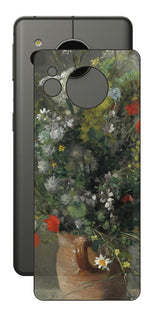 AQUOS sense7用 背面 保護 フィルム 名画 プリント ルノワール 花瓶の花（ ピエール＝オーギュスト・ルノワール Pierre-Auguste Renoir ）
