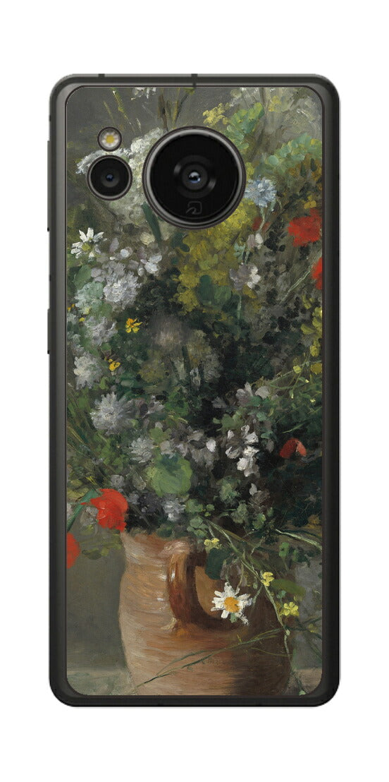 AQUOS sense7用 背面 保護 フィルム 名画 プリント ルノワール 花瓶の花（ ピエール＝オーギュスト・ルノワール Pierre-Auguste Renoir ）