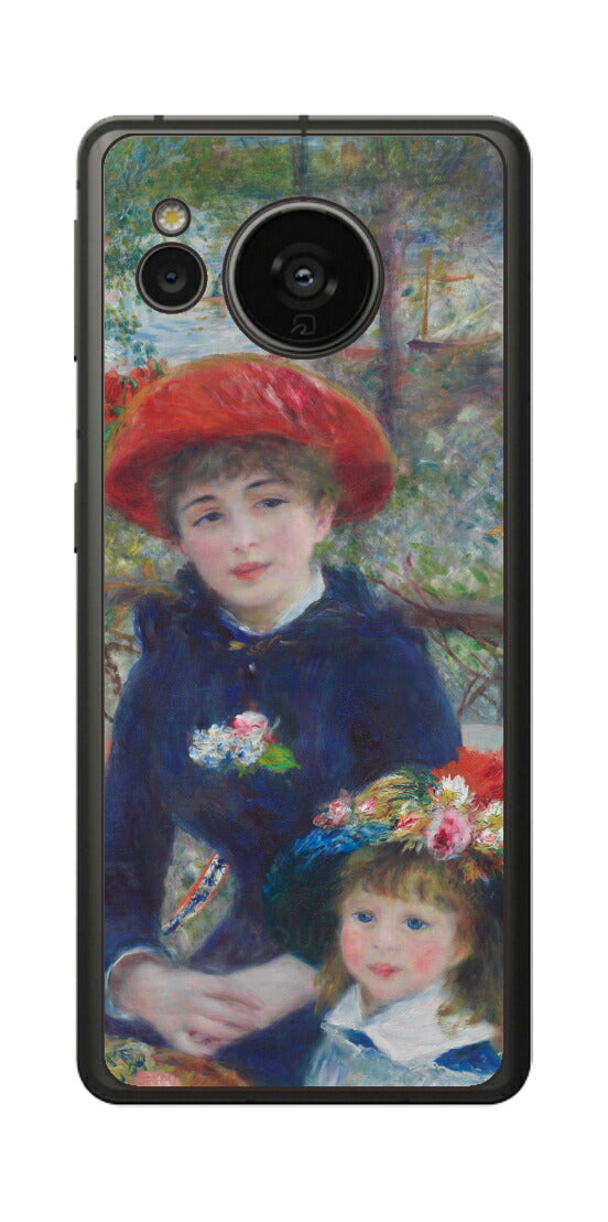 AQUOS sense7用 背面 保護 フィルム 名画 プリント ルノワール 二人の姉妹（ ピエール＝オーギュスト・ルノワール Pierre-Auguste Renoir ）