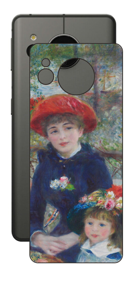 AQUOS sense7用 背面 保護 フィルム 名画 プリント ルノワール 二人の姉妹（ ピエール＝オーギュスト・ルノワール Pierre-Auguste Renoir ）