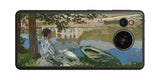 AQUOS sense7用 背面 保護 フィルム 名画プリント クロード・モネ （ Claude Monet ) セーヌ河岸、ベンヌクール