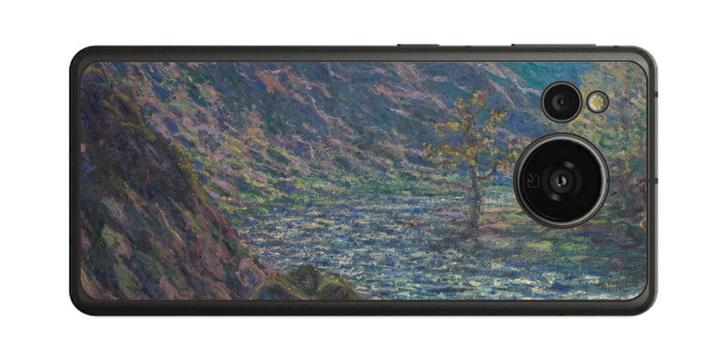 AQUOS sense7用 背面 保護 フィルム 名画プリント クロード・モネ （ Claude Monet ) 小クルーズ川