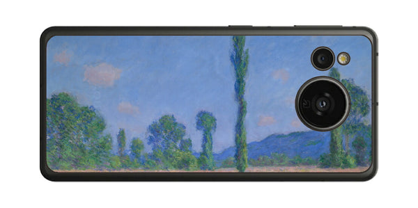 AQUOS sense7用 背面 保護 フィルム 名画プリント クロード・モネ （ Claude Monet ) ポプラとポピー