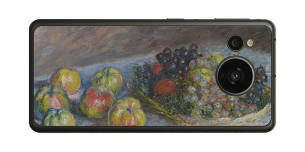 AQUOS sense7用 背面 保護 フィルム 名画プリント クロード・モネ （ Claude Monet ) 林檎と葡萄