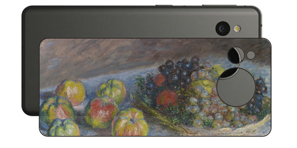 AQUOS sense7用 背面 保護 フィルム 名画プリント クロード・モネ （ Claude Monet ) 林檎と葡萄