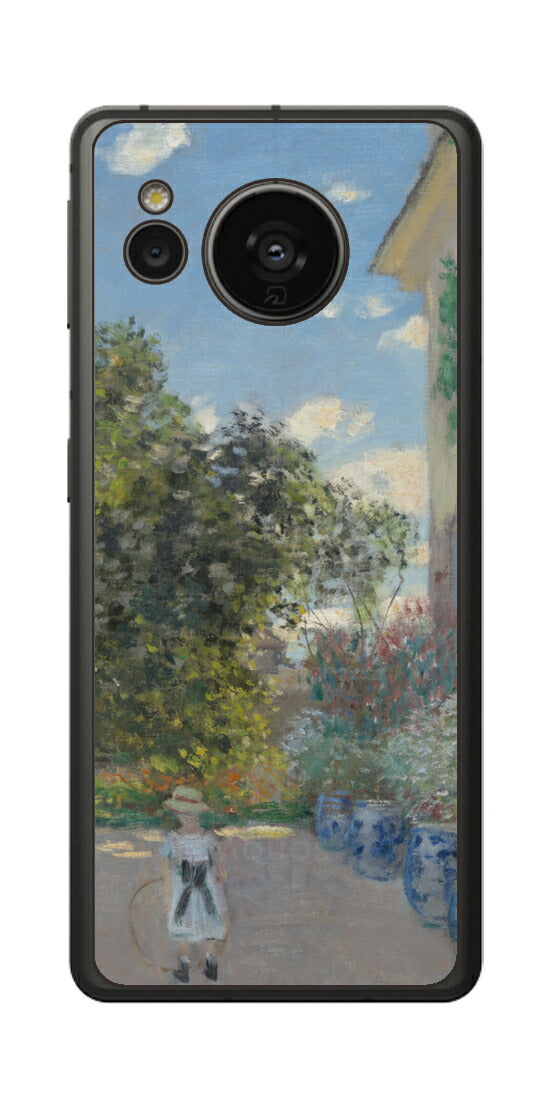 AQUOS sense7用 背面 保護 フィルム 名画プリント クロード・モネ （ Claude Monet ) アルジャントゥイユの画家の家