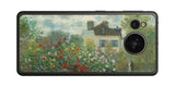 AQUOS sense7用 背面 保護 フィルム 名画プリント クロード・モネ （ Claude Monet ) アルジャントゥイユのモネの家の庭