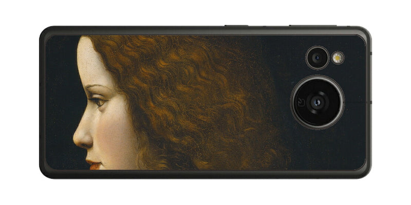AQUOS sense7用 背面 保護 フィルム 名画 プリント ダ・ヴィンチ 若い女性の肖像（ レオナルド・ダ・ヴィンチ Leonardo da Vinci ）