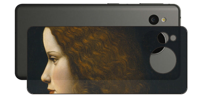AQUOS sense7用 背面 保護 フィルム 名画 プリント ダ・ヴィンチ 若い女性の肖像（ レオナルド・ダ・ヴィンチ Leonardo da Vinci ）