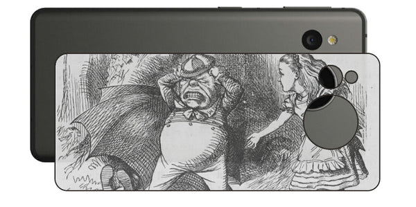 AQUOS sense7用 背面 保護 フィルム 名画プリント ジョン・テニエル （ John Tenniel ) トゥイードルダム