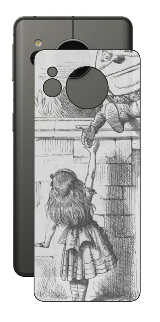 AQUOS sense7用 背面 保護 フィルム 名画プリント ジョン・テニエル （ John Tenniel ) ハンプティ・ダンプティ