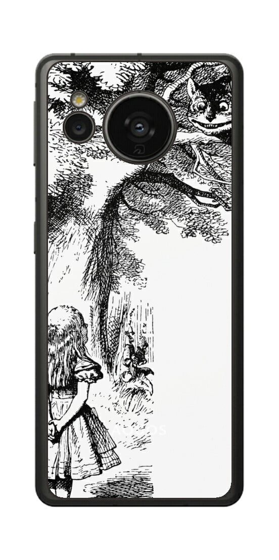 AQUOS sense7用 背面 保護 フィルム 名画プリント ジョン・テニエル （ John Tenniel ) チェシャ猫