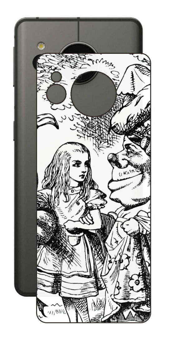 AQUOS sense7用 背面 保護 フィルム 名画プリント ジョン・テニエル （ John Tenniel ) 侯爵夫人