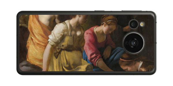 AQUOS sense7用 背面 保護 フィルム 名画 プリント フェルメール ディアナとニンフたち （ ヨハネス・フェルメール Johannes Vermeer ）