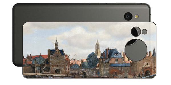 AQUOS sense7用 背面 保護 フィルム 名画 プリント フェルメール デルフトの眺望 （ ヨハネス・フェルメール Johannes Vermeer ）