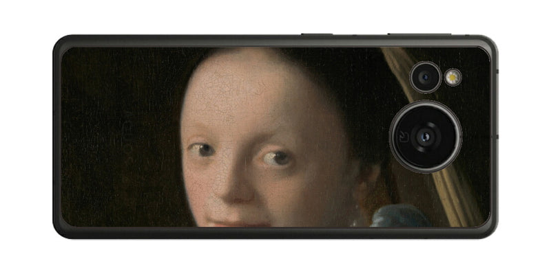 AQUOS sense7用 背面 保護 フィルム 名画 プリント フェルメール 少女 （ ヨハネス・フェルメール Johannes Vermeer ）