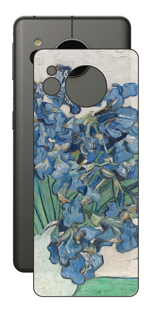 AQUOS sense7用 背面 保護 フィルム 名画 プリント ゴッホ アイリス（ フィンセント ファン ゴッホ Vincent Willem van Gogh ）
