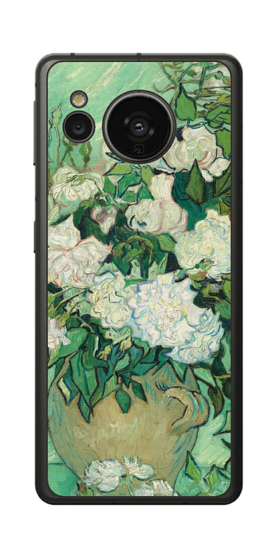 AQUOS sense7用 背面 保護 フィルム 名画 プリント ゴッホ バラ（ フィンセント ファン ゴッホ Vincent Willem van Gogh ）