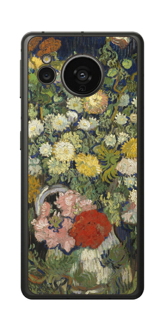 AQUOS sense7用 背面 保護 フィルム 名画 プリント ゴッホ 花瓶の花の花束（ フィンセント ファン ゴッホ Vincent Willem van Gogh ）