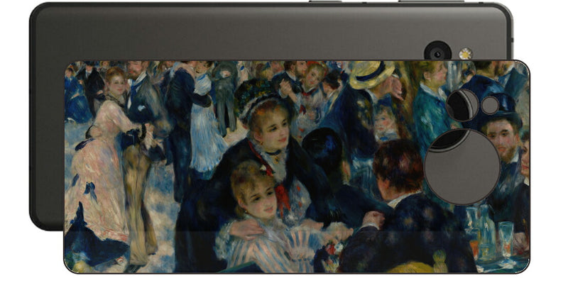 AQUOS sense7 plus用 背面 保護 フィルム 名画 プリント ルノワール ムーラン・ド・ラ・ギャレット（ ピエール＝オーギュスト・ルノワール Pierre-Auguste Renoir ）