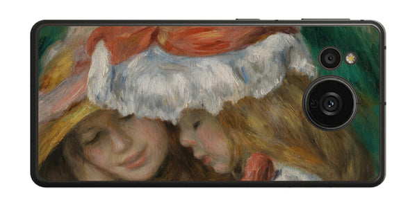 AQUOS sense7 plus用 背面 保護 フィルム 名画 プリント ルノワール 読書する二人の少女（ ピエール＝オーギュスト・ルノワール Pierre-Auguste Renoir ）