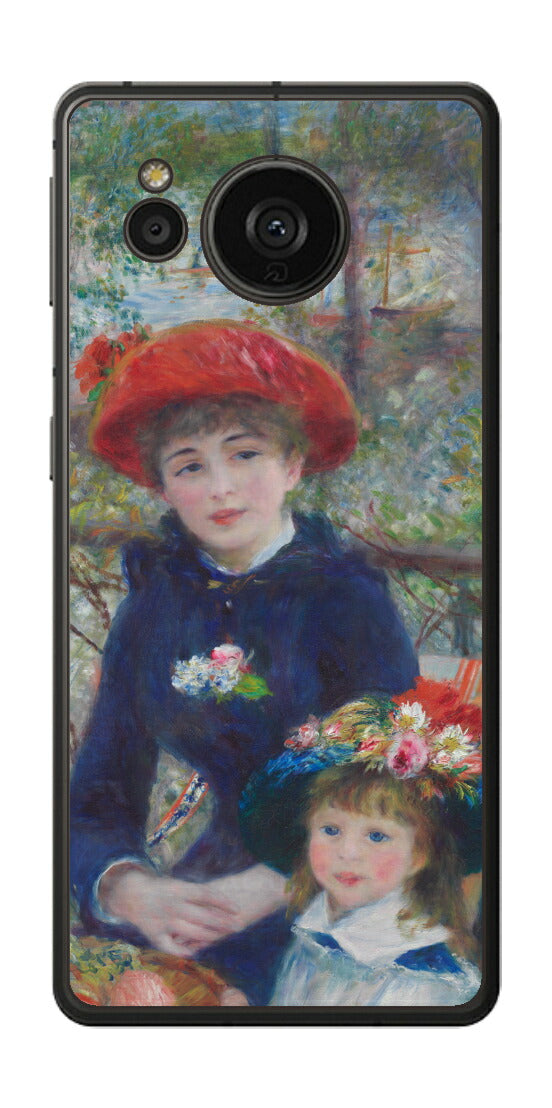 AQUOS sense7 plus用 背面 保護 フィルム 名画 プリント ルノワール 二人の姉妹（ ピエール＝オーギュスト・ルノワール Pierre-Auguste Renoir ）